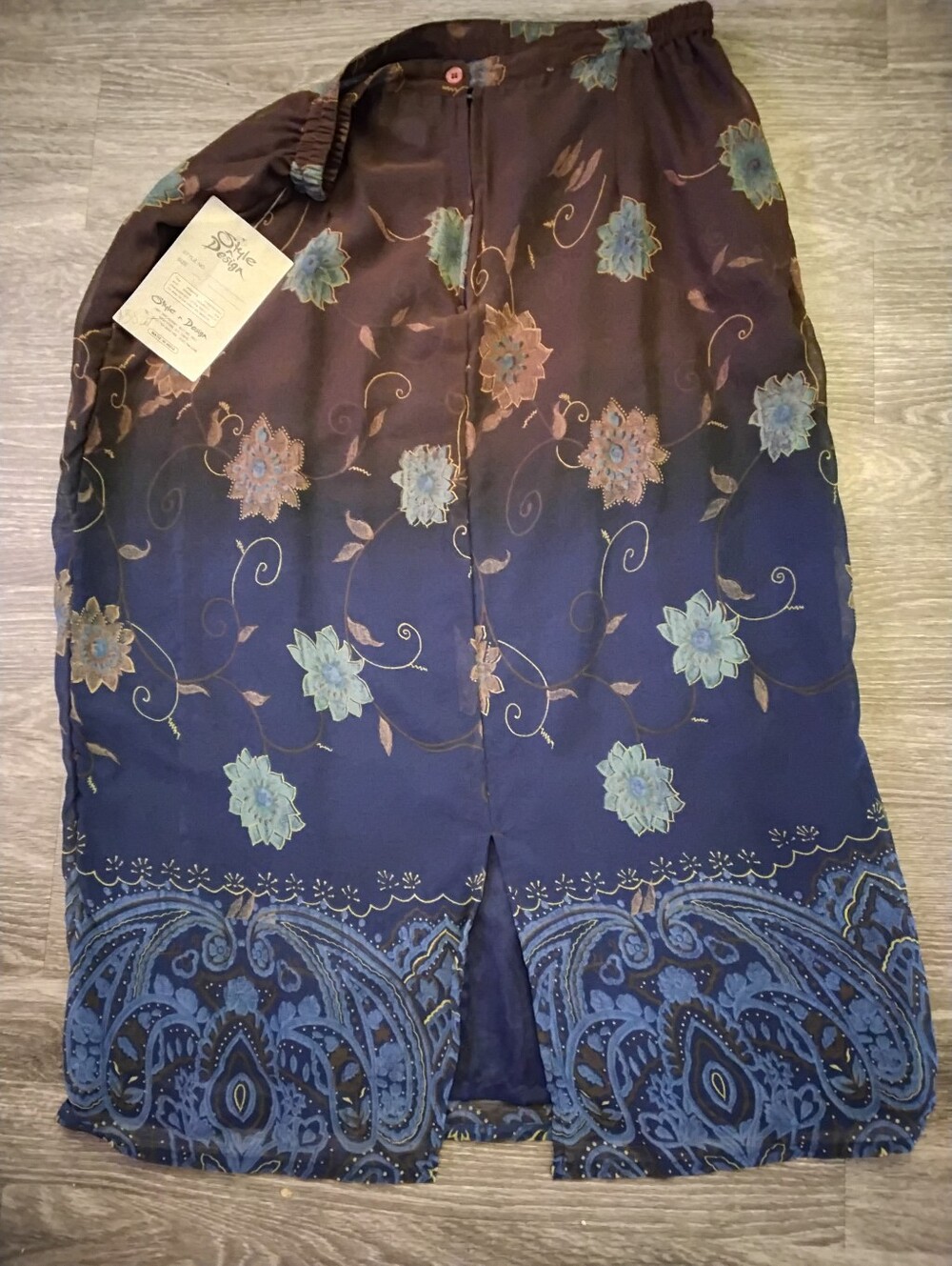 Vintage Style & Design Maxi Floral Skirt Women’s Size XL New W/Tags 33W 36L